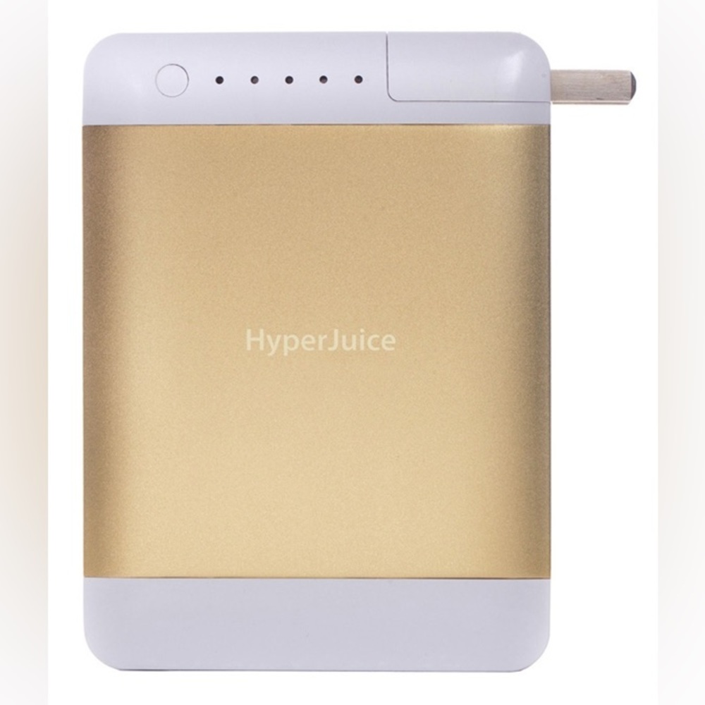HyperJuice Portable Charger 10,400 mAh Dual USB Battery in Gold